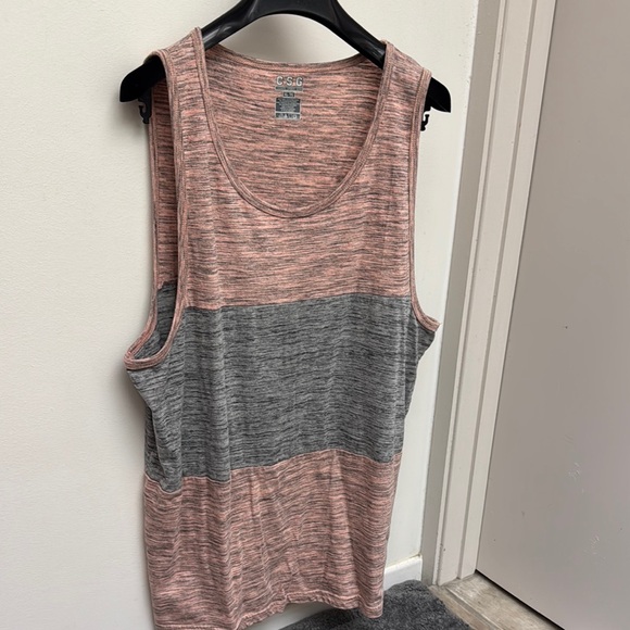 Men’s vintage CSG  Salmon& Gray Tank Top XL - Picture 1 of 4